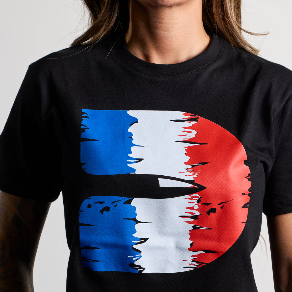 T-shirt D bleu blanc rouge