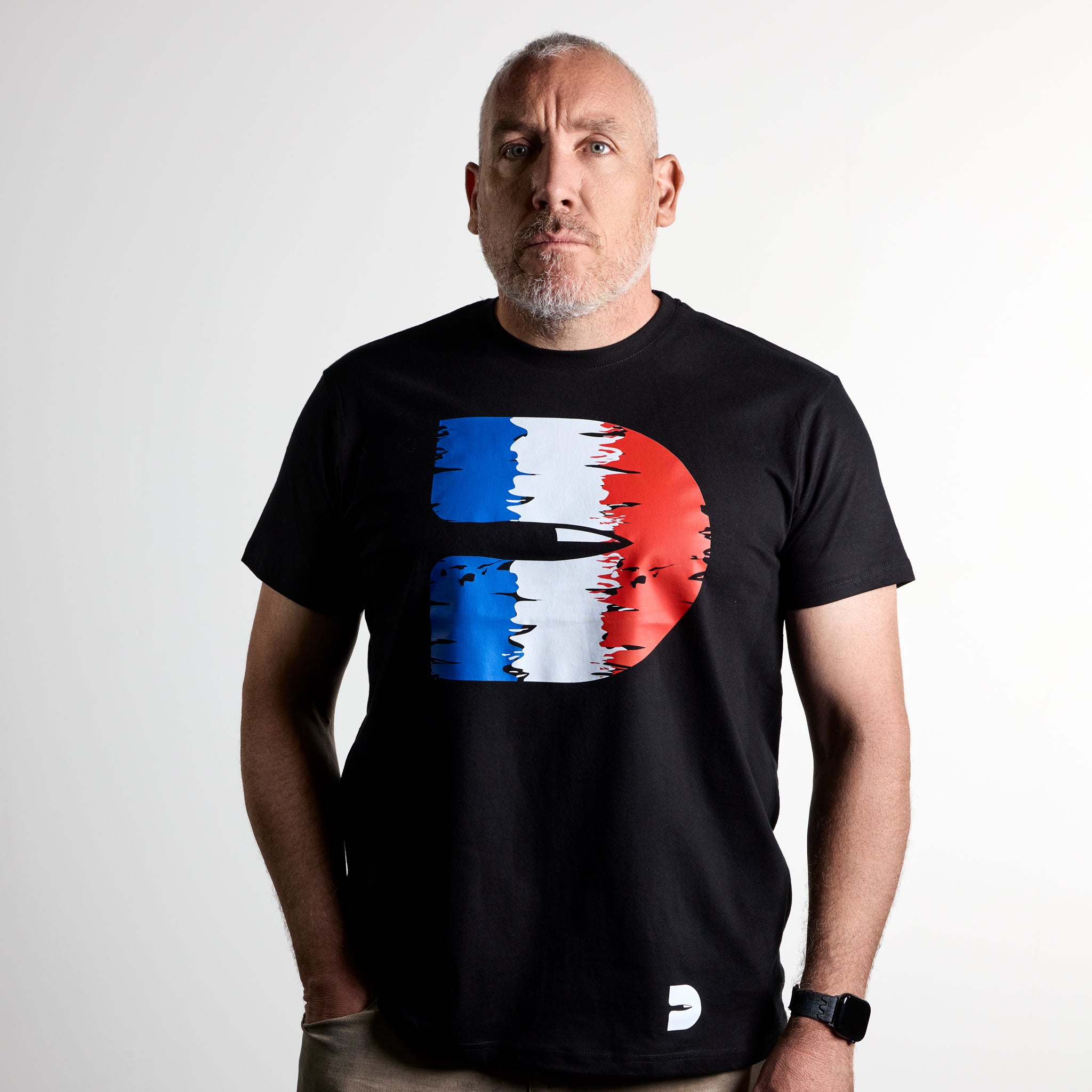 T-shirt D bleu blanc rouge