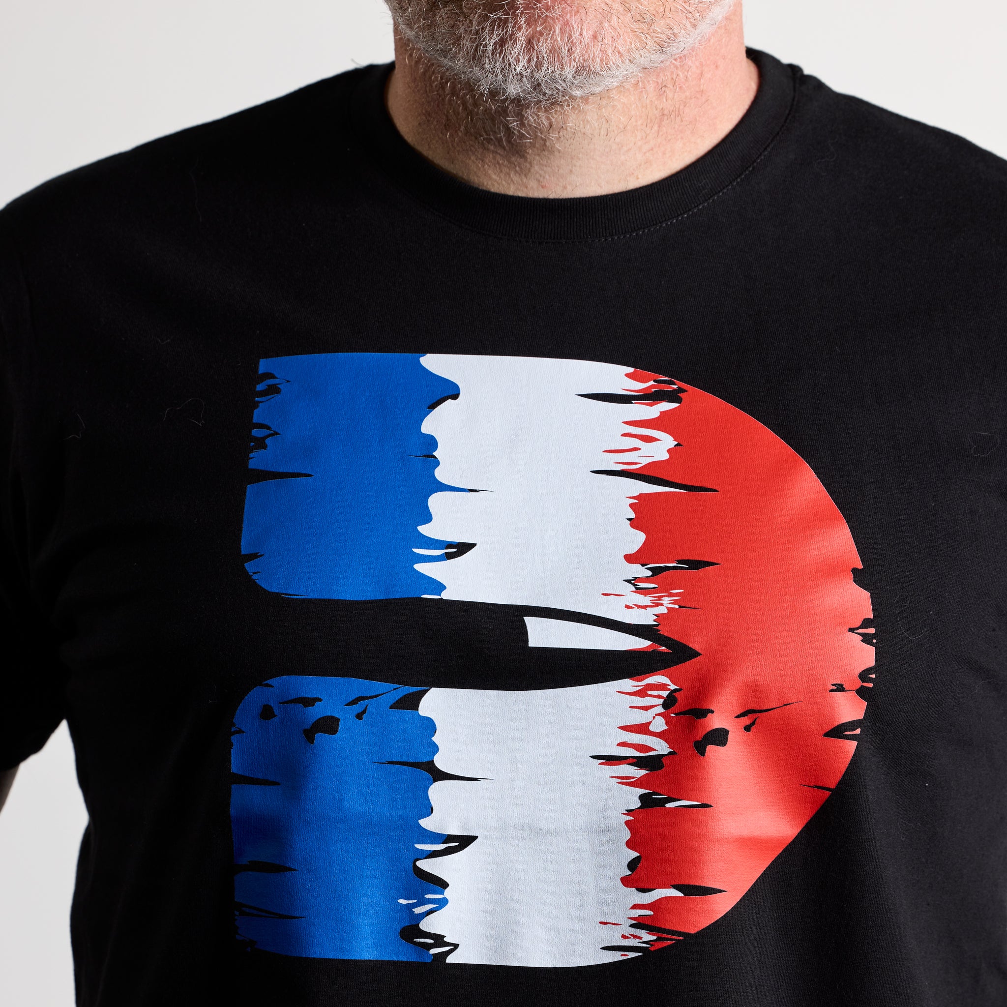 T-shirt D bleu blanc rouge