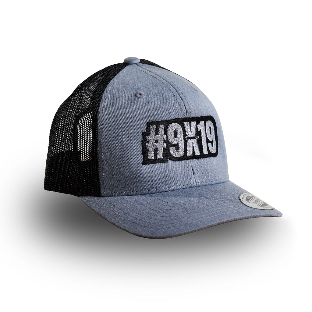 Casquette #9x19 - Gris chiné/Noir
