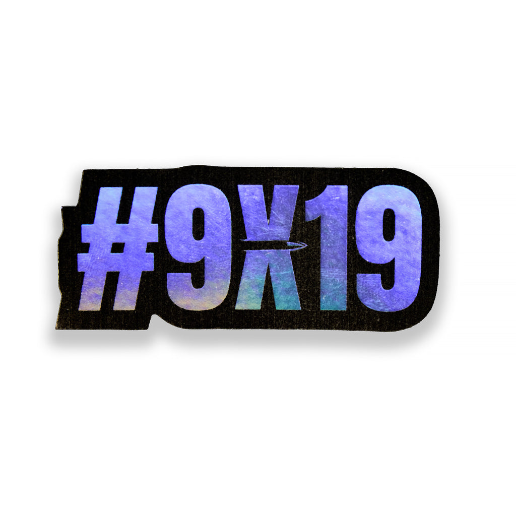 Sticker "#9x19" holographique